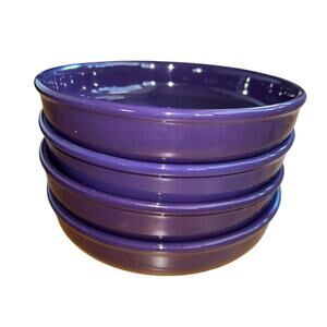 4 WAECHTERSBACH 8” pasta bowls dark purple Spain
